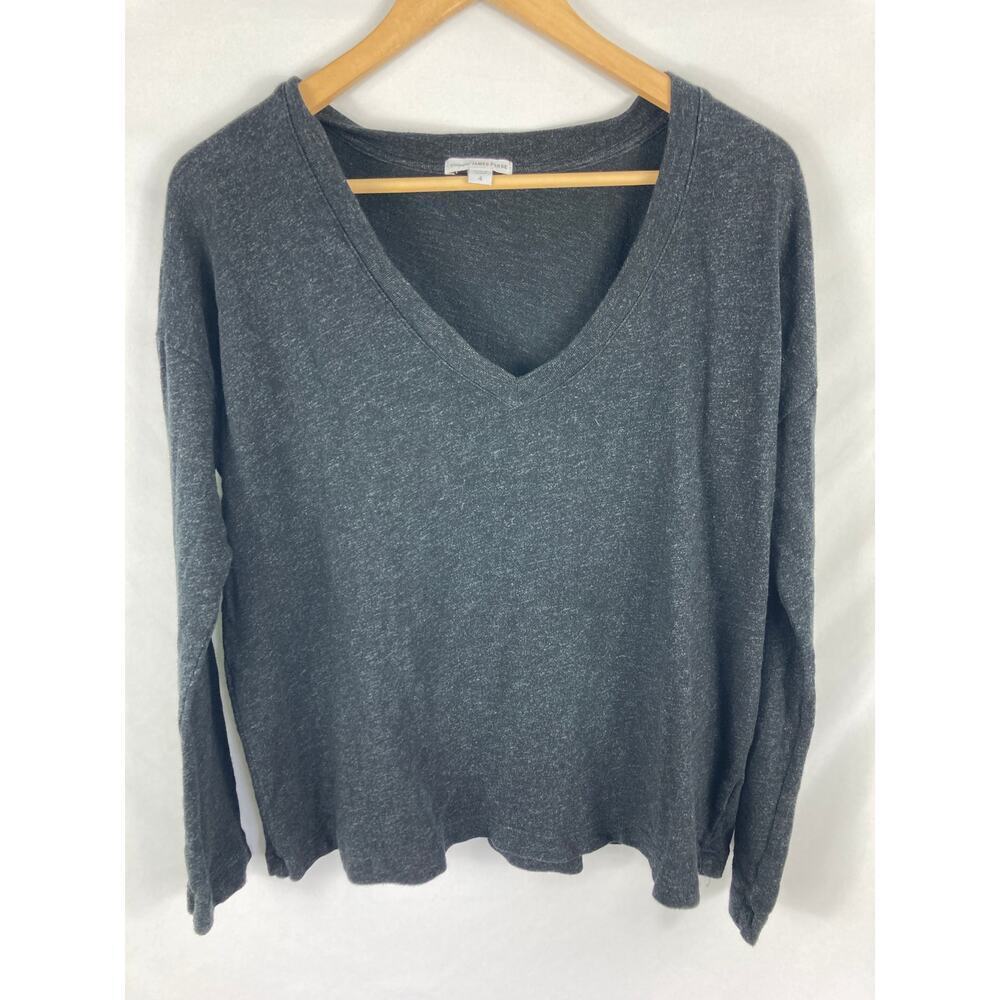Standard James Perse V Neck Dark Grey Sweater Size 4 / XL